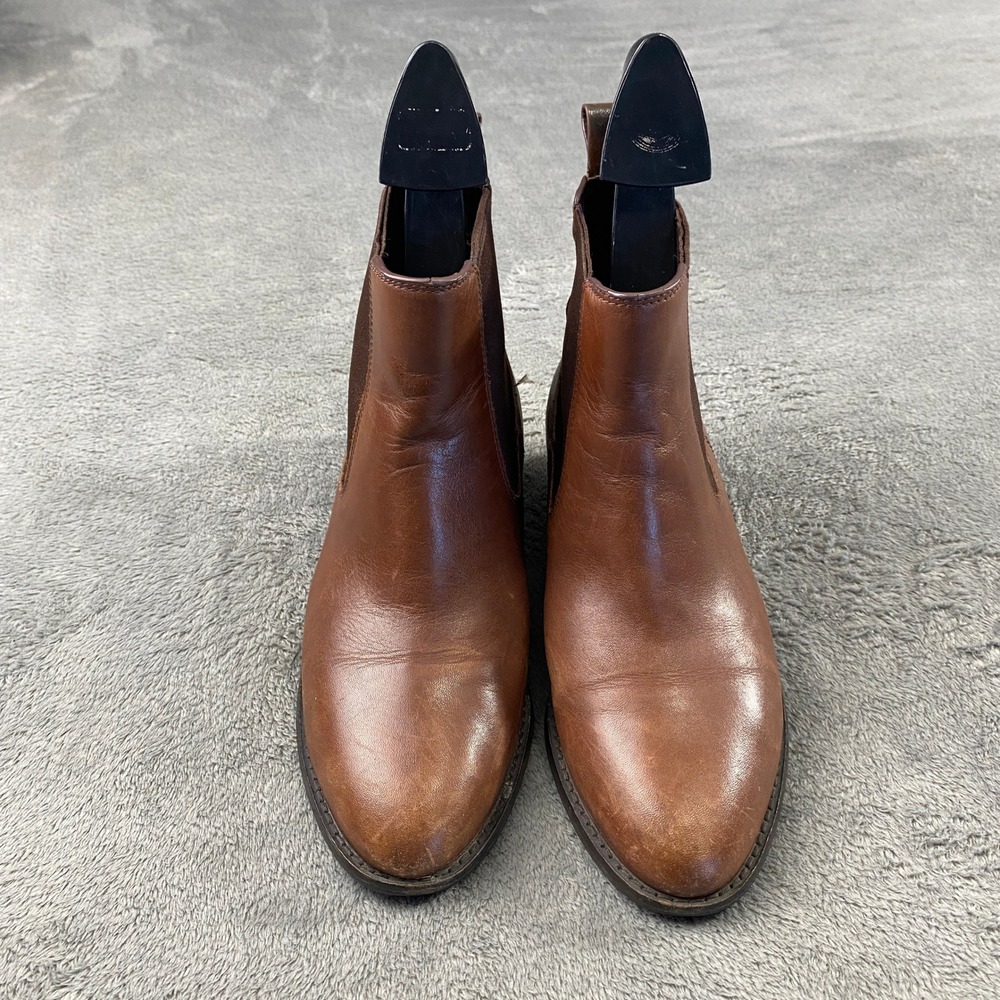 Cole Haan Chelsea Boots Womens 7B Brown‎ Newburg Waterproof Leather W00220 Lug